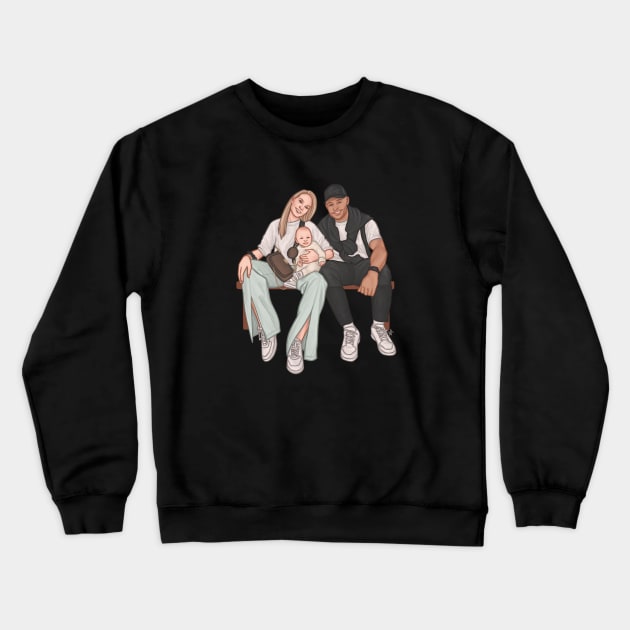 Family Vacation || Perrie, Alex and Axel Crewneck Sweatshirt by CharlottePenn